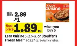 Meijer Lean Cuisine 5-11.5 oz. or Stouffer's Frozen Meal* 8-12.87 oz offer