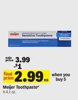 Meijer Meijer Toothpaste offer