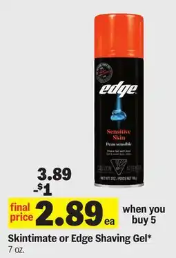 Meijer Skintimate or Edge Shaving Gel offer