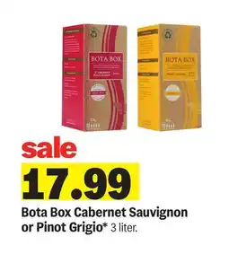 Meijer Bota Box Cabernet Sauvignon or Pinot Grigio offer