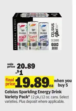 Meijer Celsius Sparkling Energy Drink Variety Pack offer
