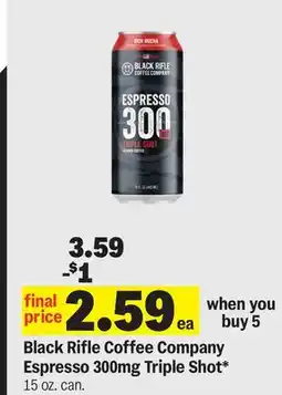 Meijer Black Rifle Coffee Company Espresso 300mg Triple Shot offer