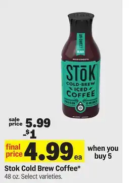 Meijer Stok Cold Brew Coffee offer