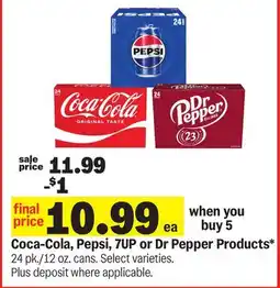 Meijer Coca-Cola, Pepsi, 7UP or Dr Pepper Products offer