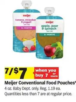 Meijer Meijer Conventional Food Pouches offer