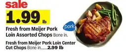 Meijer Fresh from Meijer Pork Loin Assorted Chops offer