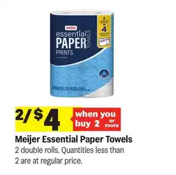 Meijer Meijer Essential Paper Towels offer