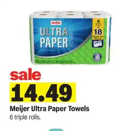 Meijer Meijer Ultra Paper Towels offer