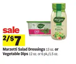 Meijer Marzetti Salad Dressings 13 oz. or Vegetable Dips 12 oz. or 6 pk./1.5 oz offer