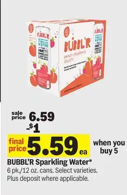 Meijer BUBBL'R Sparkling Water offer