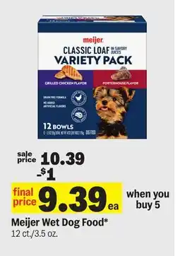 Meijer Meijer Wet Dog Food offer