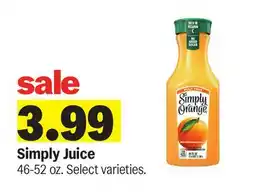 Meijer Simply Juice offer