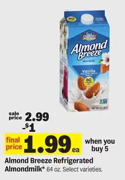 Meijer Almond Breeze Refrigerated Almondmilk offer