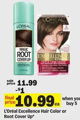 Meijer L'Oréal Excellence Hair Color or Root Cover Up offer