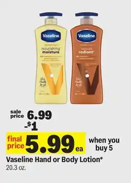 Meijer Vaseline Hand or Body Lotion offer