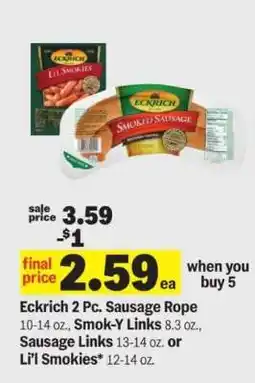 Meijer Eckrich Sausages offer