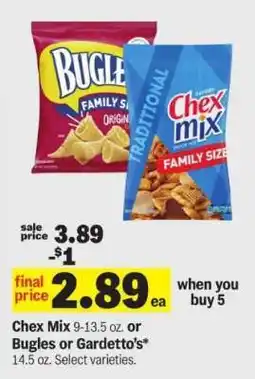Meijer Chex Mix or Bugles or Gardetto's offer