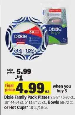 Meijer Dixie Family Pack Plates offer