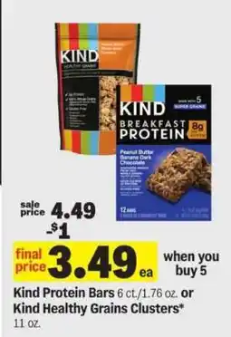 Meijer Kind Protein Bars or Kind Healthy Grains Clusters offer