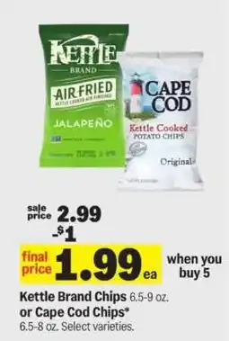 Meijer Kettle Brand Chips or Cape Cod Chips offer