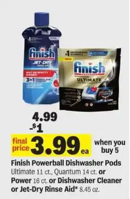 Meijer Finish Powerball Dishwasher Pods offer
