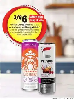 Meijer Celsius Energy Drinks or Starbucks Iced Energy offer