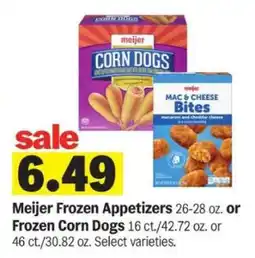 Meijer Meijer Frozen Appetizers or Frozen Corn Dogs offer