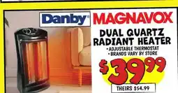Ollie's Danby MAGNAVOX DUAL QUARTZ RADIANT HEATER offer