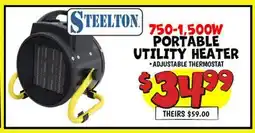 Ollie's 750-1,500W PORTABLE UTILITY HEATER offer