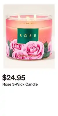 Bath & Body Works Rose 3-Wick Candle offer