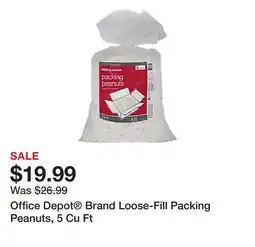 Office Depot Office Depot Brand Loose-Fill Packing Peanuts, 5 Cu Ft offer