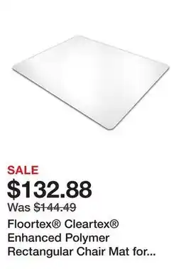Office Depot Floortex Cleartex Enhanced Polymer Rectangular Chair Mat for Carpets up to 3/8, 48 x 60, Clear offer