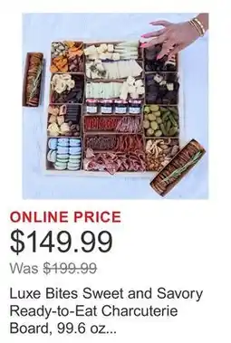 Costco Luxe Bites Sweet and Savory Ready-to-Eat Charcuterie Board, 99.6 oz Total offer