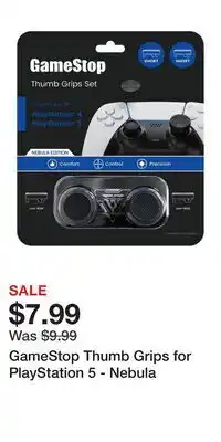 Game Stop GameStop Thumb Grips for PlayStation 5 - Nebula offer