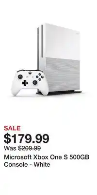 Game Stop Microsoft Xbox One S 500GB Console - White offer