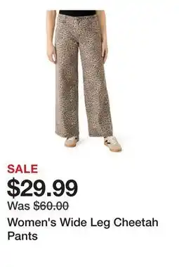 Belk Women's Wide Leg Cheetah Pants offer