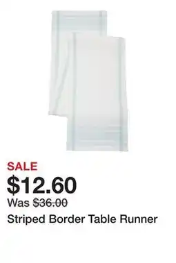 Belk Striped Border Table Runner offer