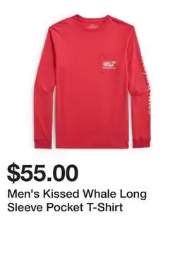 Belk Men's Kissed Whale Long Sleeve Pocket T-Shirt offer