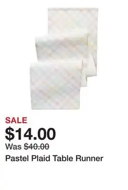 Belk Pastel Plaid Table Runner offer