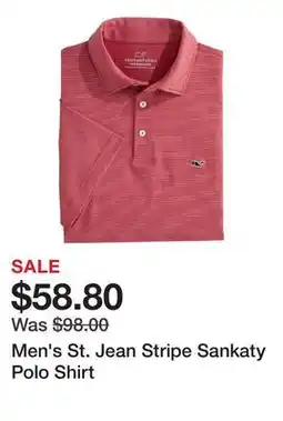 Belk Men's St. Jean Stripe Sankaty Polo Shirt offer