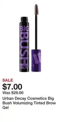 Ulta Beauty Urban Decay Cosmetics Big Bush Volumizing Tinted Brow Gel offer