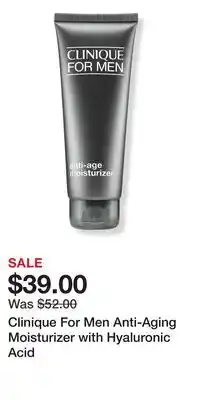Ulta Beauty Clinique For Men Anti-Aging Moisturizer with Hyaluronic Acid offer