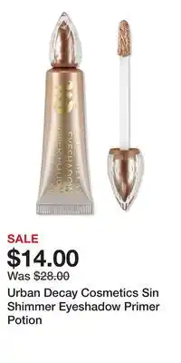Ulta Beauty Urban Decay Cosmetics Sin Shimmer Eyeshadow Primer Potion offer