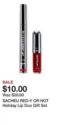 Ulta Beauty SACHEU RED-Y OR NOT Holiday Lip Duo Gift Set offer