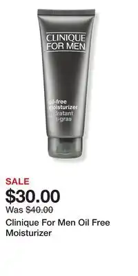 Ulta Beauty Clinique For Men Oil Free Moisturizer offer