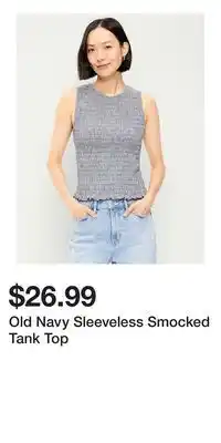 Old Navy Old Navy Sleeveless Smocked Tank Top offer