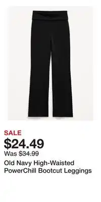 Old Navy Old Navy High-Waisted PowerChill Bootcut Leggings offer