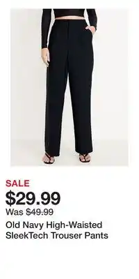 Old Navy Old Navy High-Waisted SleekTech Trouser Pants offer