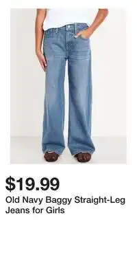 Old Navy Old Navy Baggy Straight-Leg Jeans for Girls offer