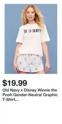 Old Navy Old Navy x Disney Winnie the Pooh Gender-Neutral Graphic T-Shirt for Adults offer